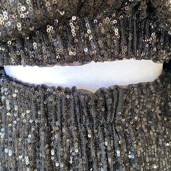 H&M NWT Black sequins cocktail dress - Picture 9 of 12